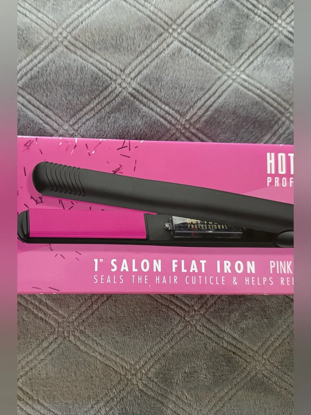 Hot Tools Ceramic 1” Flat Iron Professional Limited Edition hot pink plates